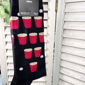 💥Men’s beer pong socks fun college games